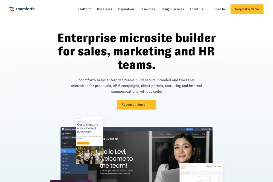 Landing page preview