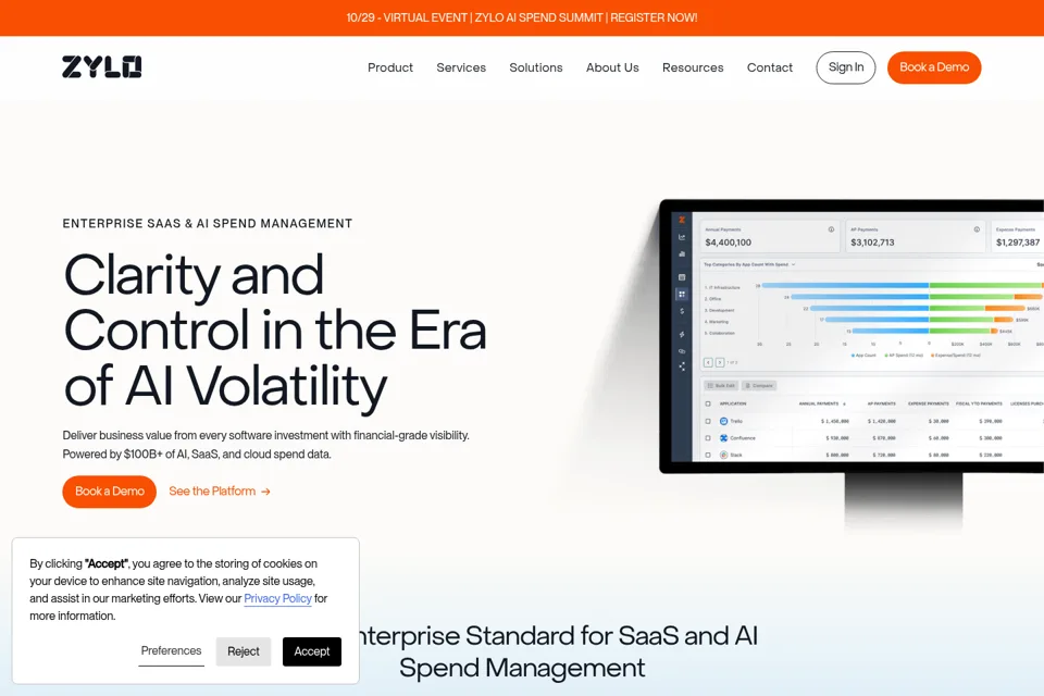 Aperçu de la landing page