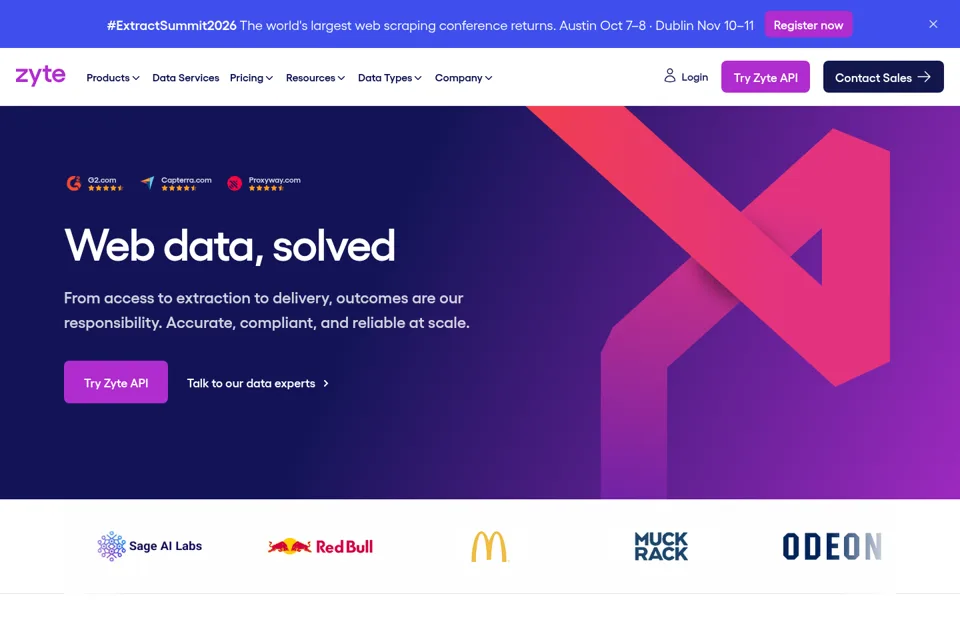 Aperçu de la landing page